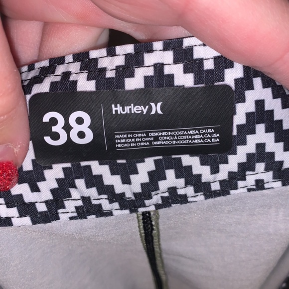 Hurley men’s 38 nautical beach swim trunks - Picture 8 of 9